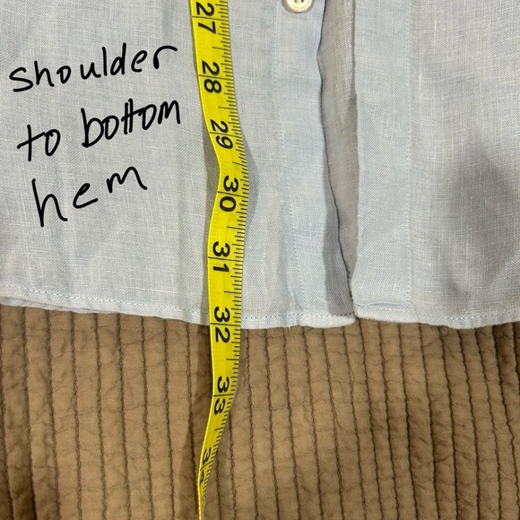 Theory Men's Light Blue Shirt XXL 100% LINEN - Picture 8 of 8